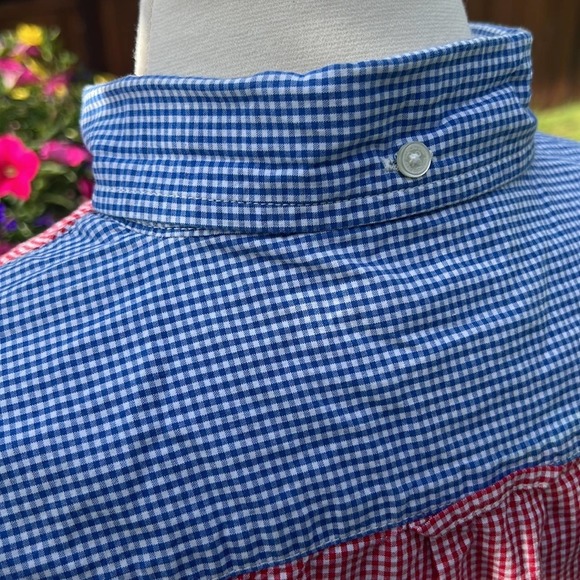 Stafford Prep men’s button down shirt cotton checked red green white L - Picture 7 of 11